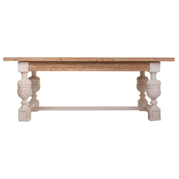 MESA DE MADERA TALLADA 200X90X78 - Imagen 2