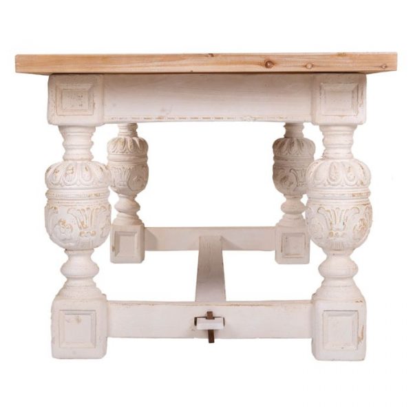 MESA DE MADERA TALLADA 200X90X78 - Imagen 3