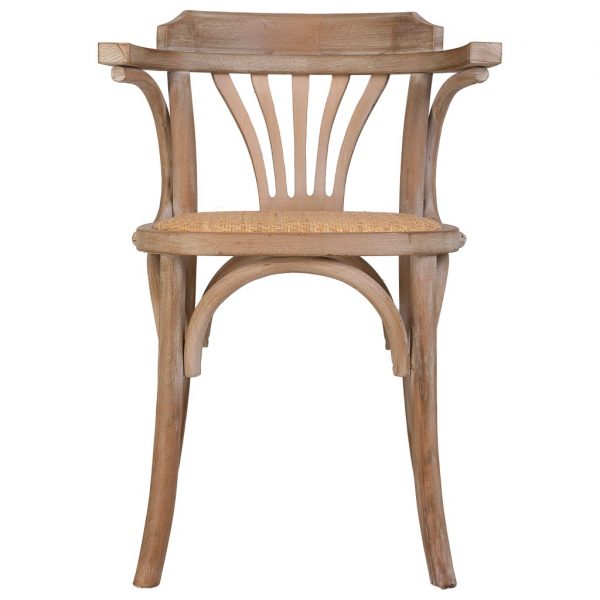 SILLA DE MADERA Y ASIENTO DE RATAN 40X40X80CM - Imagen 2