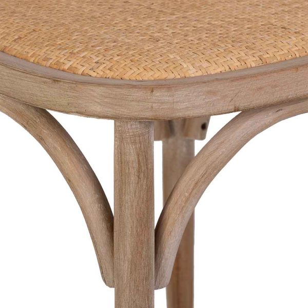 SILLA DE MADERA Y ASIENTO DE RATAN 40X40X80CM - Imagen 6