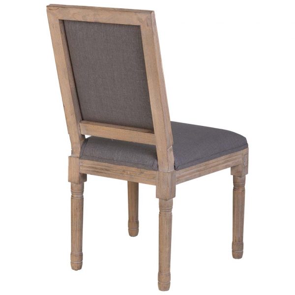 SILLA DE MADERA TAPIZADA 50X46X95CM - Imagen 3