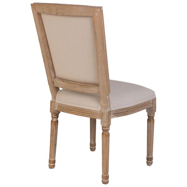 SILLA DE MADERA TAPIZADA 48X46X96CM - Imagen 3