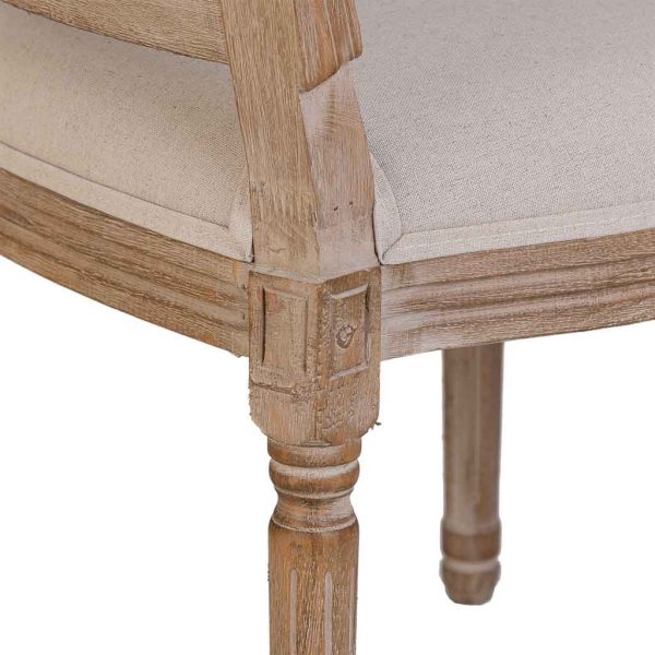 SILLA DE MADERA TAPIZADA 48X46X96CM - Imagen 7