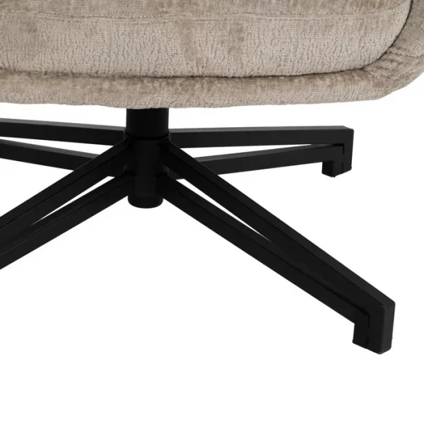 SILLÓN GIRATORIO BEIGE TEJIDO-METAL 75 X 80 X 110 CM - Imagen 11