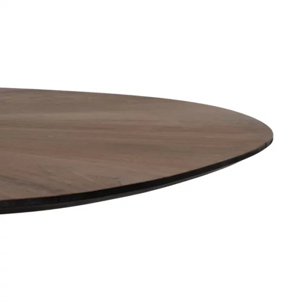 MESA COMEDOR NATURAL-NEGRO DM-METAL 178 X 80 X 77 CM - Imagen 5