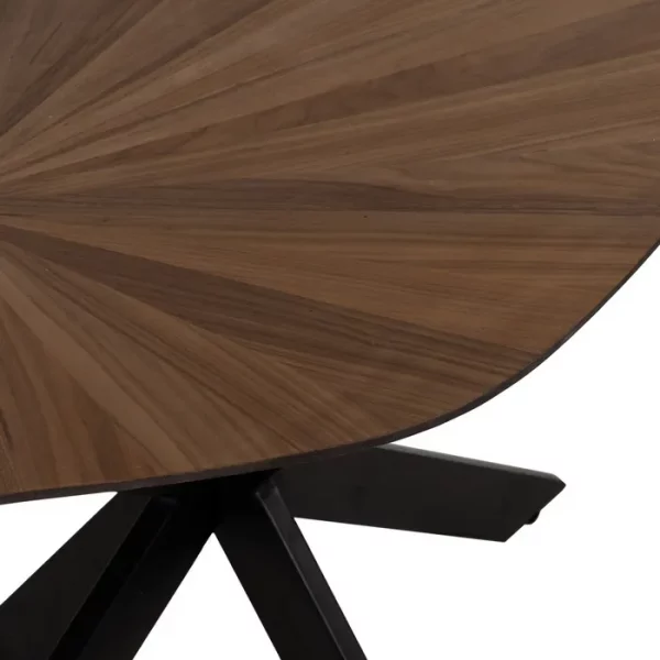 MESA COMEDOR NATURAL-NEGRO DM-METAL 178 X 80 X 77 CM - Imagen 7