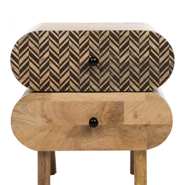 MESITA NATURAL MADERA DE MANGO 41 X 33 X 43 CM - Imagen 5