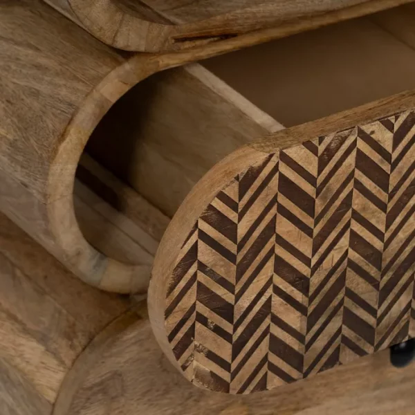 MESITA NATURAL MADERA DE MANGO 45 X 33 X 57 CM - Imagen 6