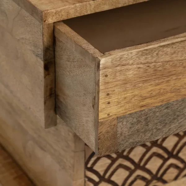 MESITA NATURAL MADERA DE MANGO 46 X 30 X 60 CM - Imagen 7