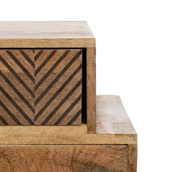 MESITA NATURAL MADERA DE MANGO 46 X 30 X 60 CM - Imagen 8