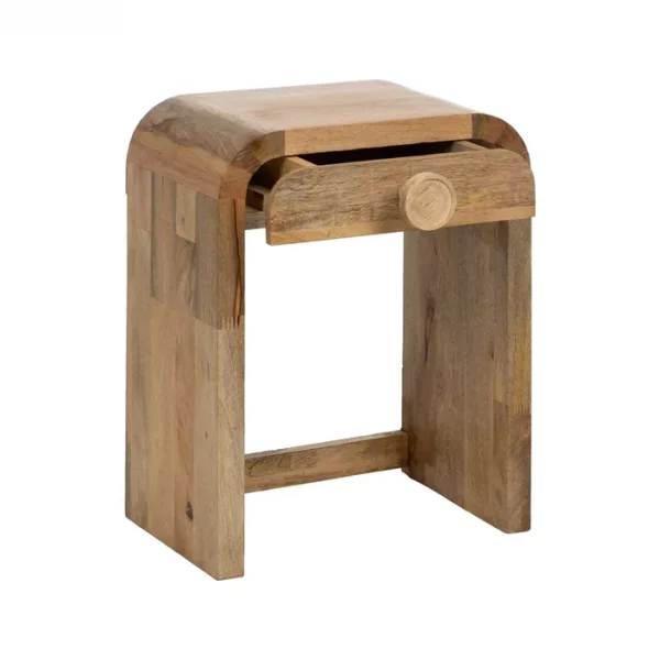 MESITA NATURAL MADERA DE MANGO 45 X 30 X 55 CM - Imagen 3