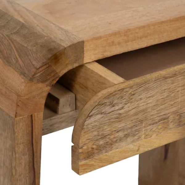 MESITA NATURAL MADERA DE MANGO 45 X 30 X 55 CM - Imagen 5