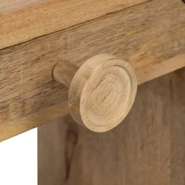 MESITA NATURAL MADERA DE MANGO 45 X 30 X 55 CM - Imagen 7