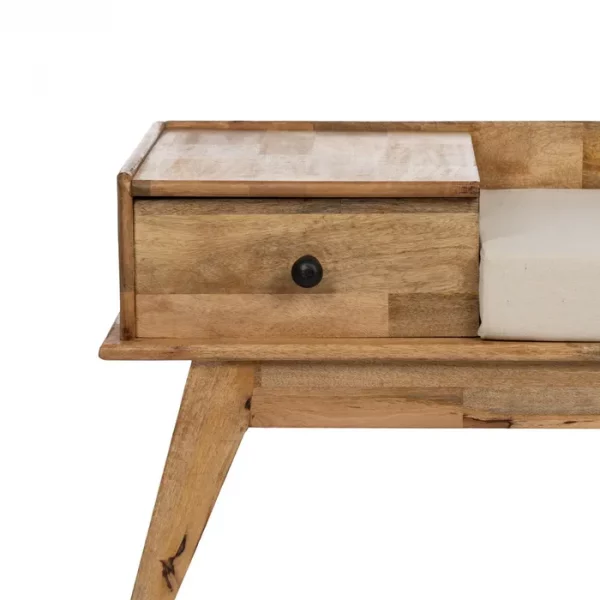 BANCO NATURAL MADERA DE MANGO 98 X 46 X 54 CM - Imagen 5