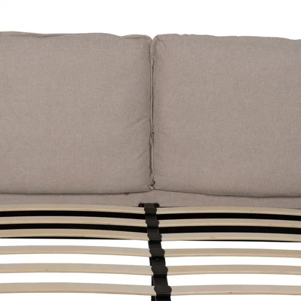CAMA BEIGE TEJIDO DORMITORIO 163 X 215 X 93 CM - Imagen 4