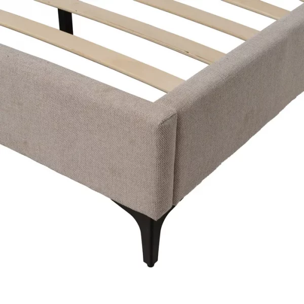 CAMA BEIGE TEJIDO DORMITORIO 163 X 215 X 93 CM - Imagen 11