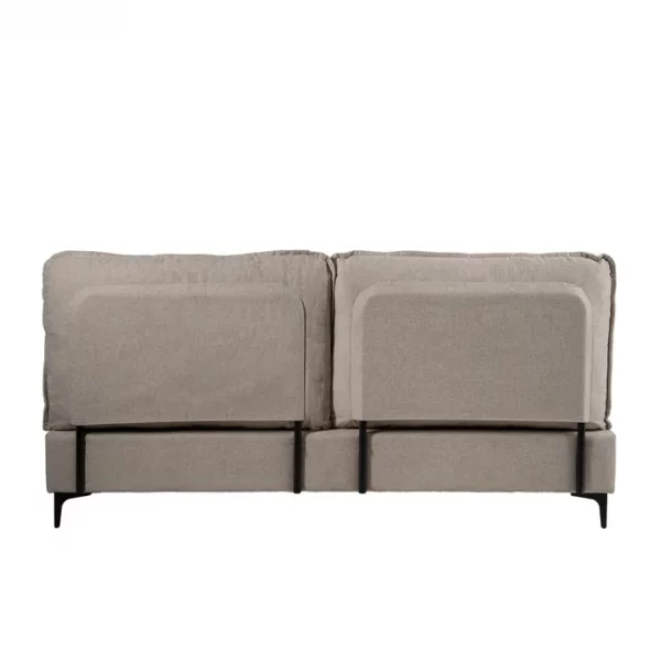 CAMA BEIGE TEJIDO DORMITORIO 192 X 214 X 95 CM - Imagen 4