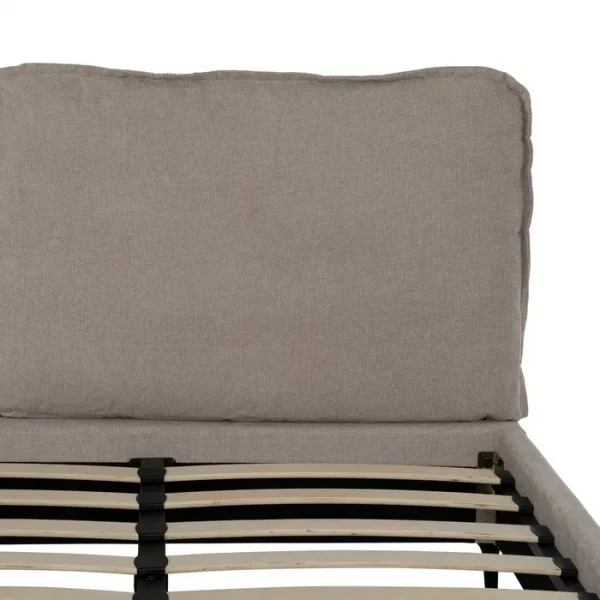 CAMA BEIGE TEJIDO DORMITORIO 192 X 214 X 95 CM - Imagen 6