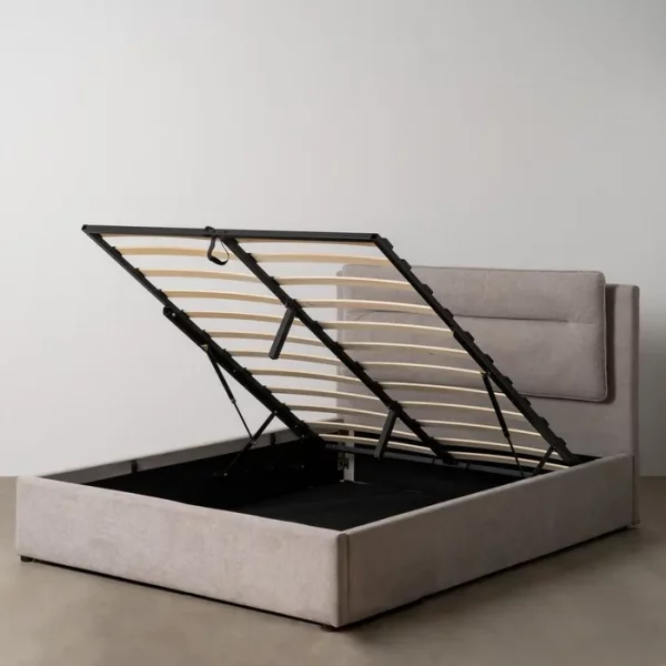 CAMA CANAPÉ GRIS TEJIDO DORMITORIO 164 X 214 X 110 CM - Imagen 2