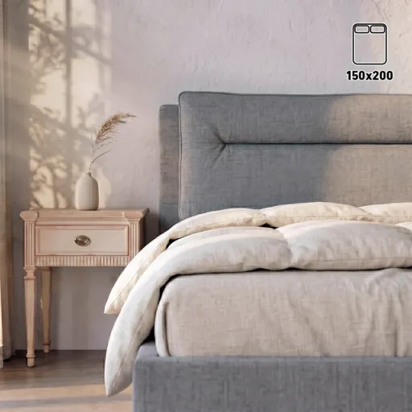 CAMA CANAPÉ GRIS TEJIDO DORMITORIO 164 X 214 X 110 CM