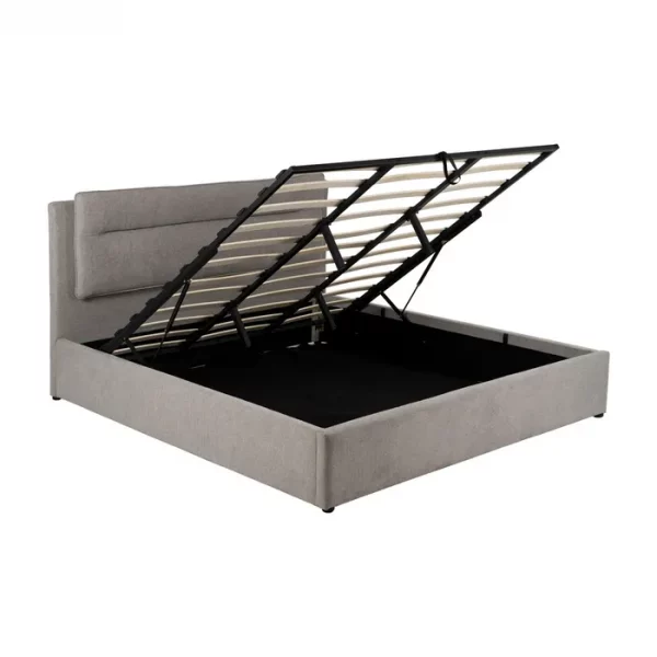 CAMA CANAPÉ GRIS TEJIDO DORMITORIO 191 X 212 X 113 CM - Imagen 3