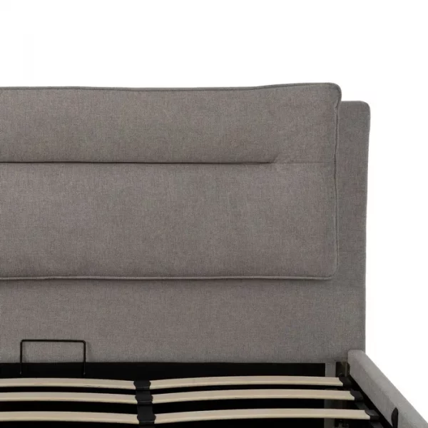 CAMA CANAPÉ GRIS TEJIDO DORMITORIO 191 X 212 X 113 CM - Imagen 7