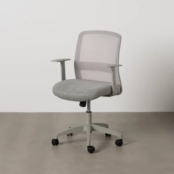 SILLA RUEDAS GRIS TEJIDO OFICINA 62 X 56 X 85,50 CM - Imagen 2