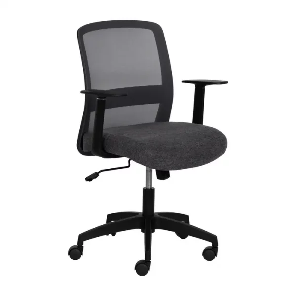 SILLA RUEDAS NEGRO TEJIDO OFICINA 62 X 56 X 85,50 CM - Imagen 3