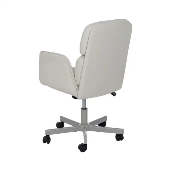 SILLA RUEDAS CREMA SIMIL PIEL OFICINA 57 X 60,50 X 85 CM - Imagen 5