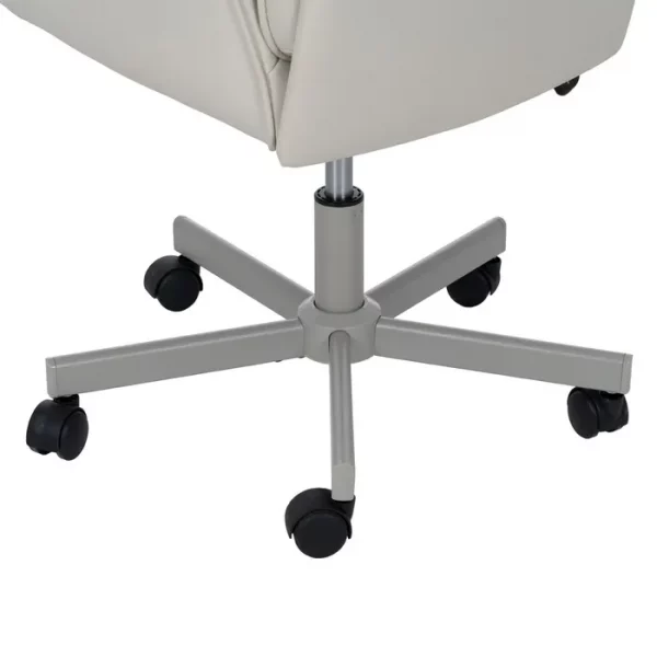 SILLA RUEDAS CREMA SIMIL PIEL OFICINA 57 X 60,50 X 85 CM - Imagen 14