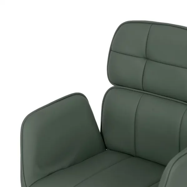 SILLA RUEDAS VERDE SIMIL PIEL OFICINA 57 X 60,50 X 85 CM - Imagen 7