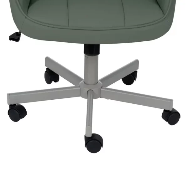 SILLA RUEDAS VERDE SIMIL PIEL OFICINA 57 X 60,50 X 85 CM - Imagen 14