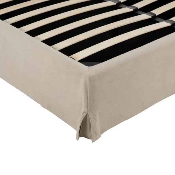 CAMA CANAPÉ BEIGE TEJIDO DORMITORIO 166 X 215 X 96 CM - Imagen 8