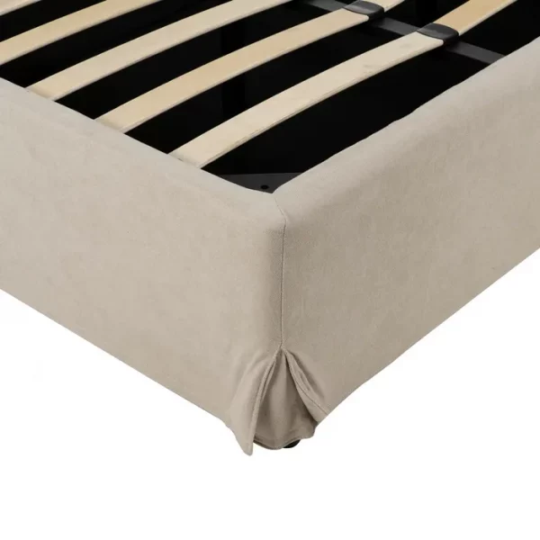 CAMA CANAPÉ BEIGE TEJIDO DORMITORIO 196 X 215 X 96 CM - Imagen 8