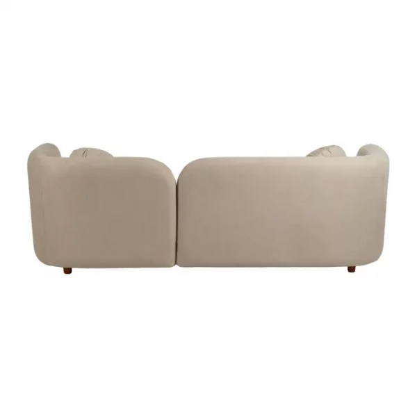 SOFÁ 3 PLAZAS BEIGE TEJIDO-MADERA 223 X 88 X 72 CM - Imagen 5