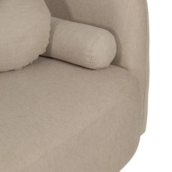 SOFÁ 3 PLAZAS BEIGE TEJIDO-MADERA 223 X 88 X 72 CM - Imagen 9