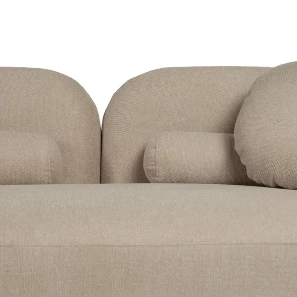 SOFÁ 3 PLAZAS BEIGE TEJIDO-MADERA 223 X 88 X 72 CM - Imagen 10