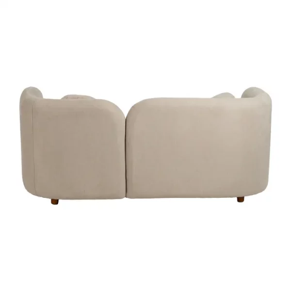 SOFÁ 2 PLAZAS BEIGE TEJIDO-MADERA 176 X 88 X 72 CM - Imagen 5
