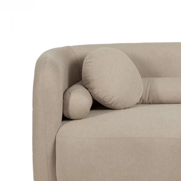 SOFÁ 2 PLAZAS BEIGE TEJIDO-MADERA 176 X 88 X 72 CM - Imagen 7