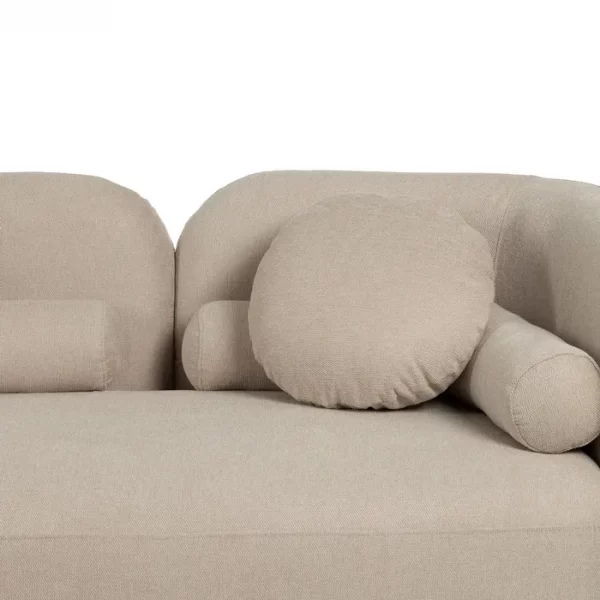 SOFÁ 2 PLAZAS BEIGE TEJIDO-MADERA 176 X 88 X 72 CM - Imagen 11