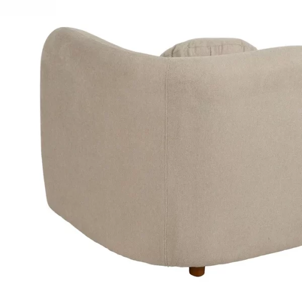 SOFÁ 2 PLAZAS BEIGE TEJIDO-MADERA 176 X 88 X 72 CM - Imagen 14