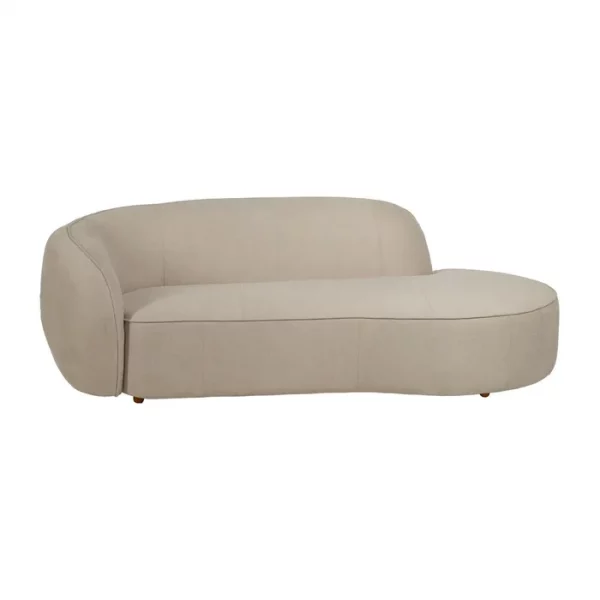 SOFÁ 3 PLAZAS BEIGE TEJIDO-MADERA 229 X 100 X 76 CM - Imagen 4