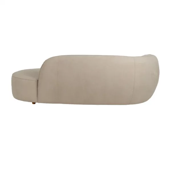 SOFÁ 3 PLAZAS BEIGE TEJIDO-MADERA 229 X 100 X 76 CM - Imagen 5