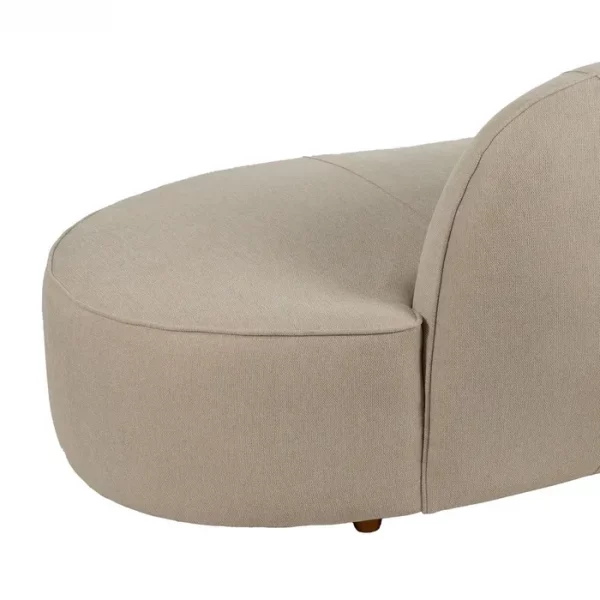 SOFÁ 3 PLAZAS BEIGE TEJIDO-MADERA 229 X 100 X 76 CM - Imagen 12