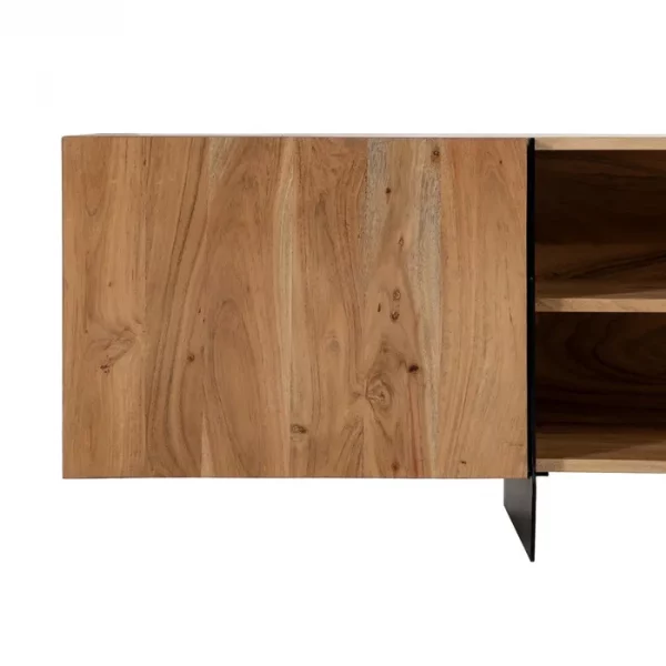 MUEBLE TV NATURAL MADERA DE ACACIA SALÓN 200 X 40 X 50 CM - Imagen 5