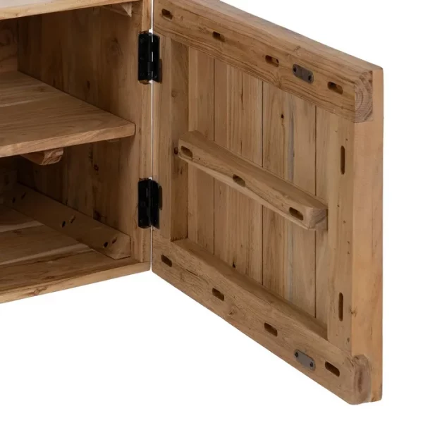 MUEBLE TV NATURAL MADERA DE ACACIA SALÓN 200 X 40 X 50 CM - Imagen 6