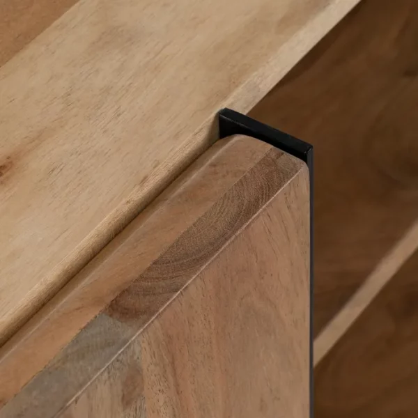 MUEBLE TV NATURAL MADERA DE ACACIA SALÓN 200 X 40 X 50 CM - Imagen 9