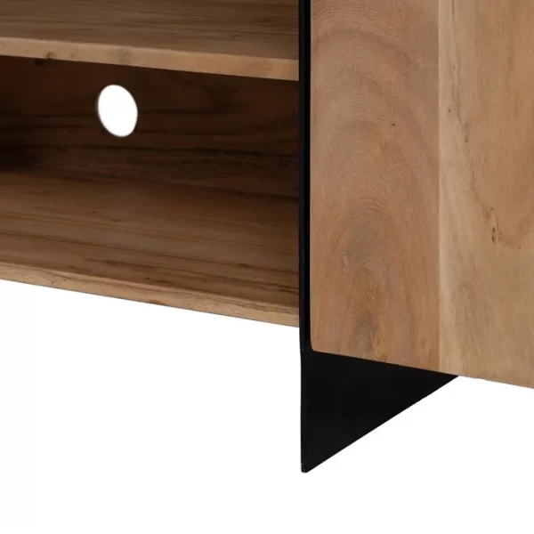 MUEBLE TV NATURAL MADERA DE ACACIA SALÓN 200 X 40 X 50 CM - Imagen 11