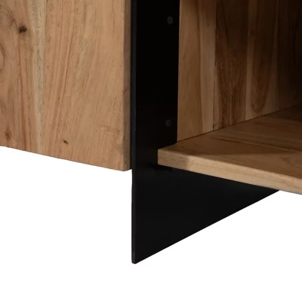MUEBLE TV NATURAL MADERA DE ACACIA SALÓN 200 X 40 X 50 CM - Imagen 12
