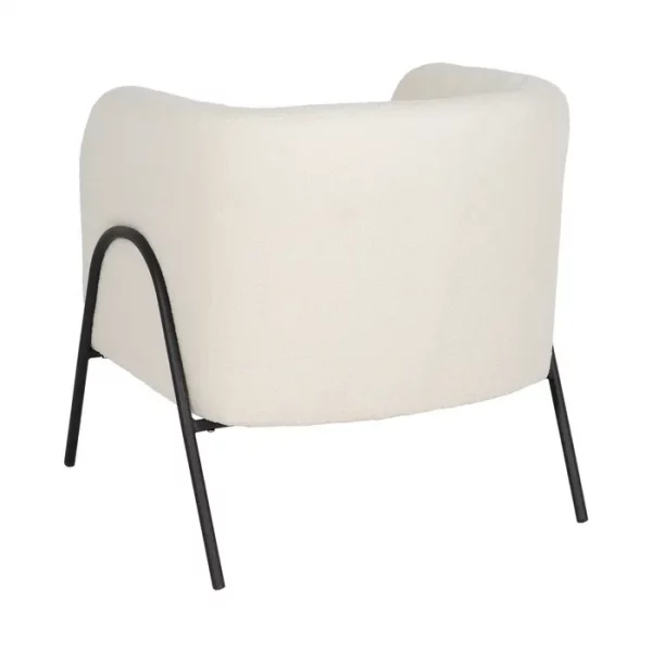 SILLÓN BLANCO TEJIDO-METAL SALÓN 68 X 66 X 74 CM - Imagen 4